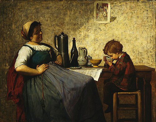 Maternal Joy, 1868, Adolf von Becker