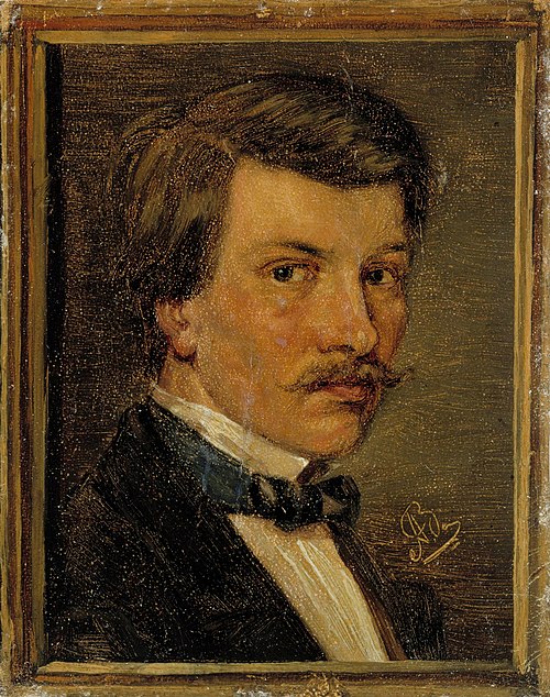 Self-Portrait, 1860, Adolf von Becker