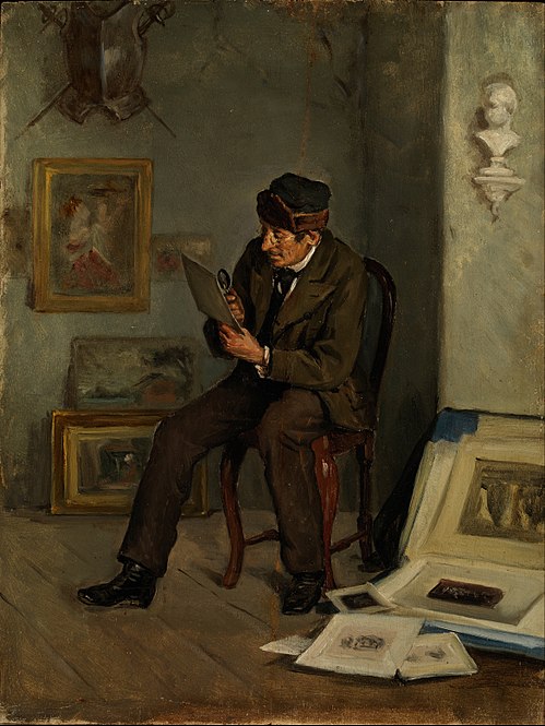 The Art Expert, 1880, Adolf von Becker