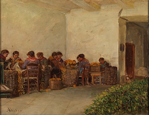 The Rural Women, 1895, Adolf von Becker