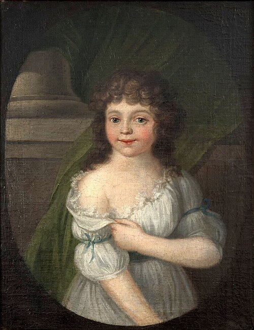 Portret Józefy Morskiej (później Antoniowej Ostrowskiej)., 1790, Kazimierz Wojniakowski