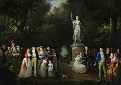 Réunion dans le parc (Parc des Bains Royaux)., 1797, Kazimierz Wojniakowski
