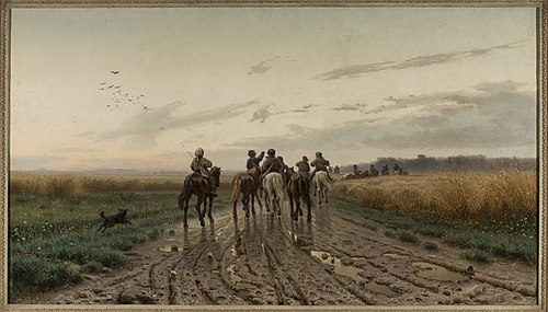 Sur le chemin au pâturage., 1884, Efim Volkov