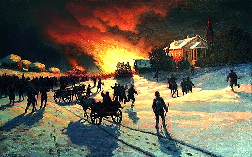 The Fire, 1850, Efim Volkov