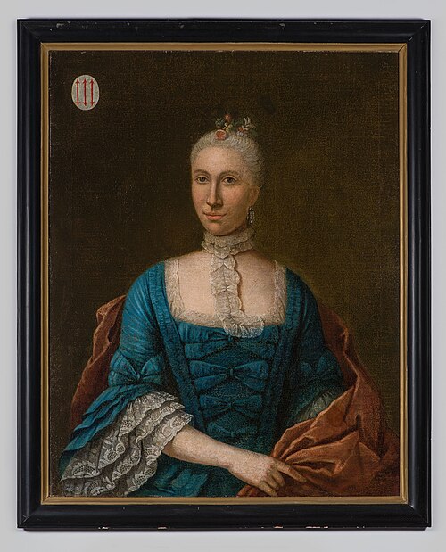 Portrait of Johanna Aleyda Wolfsen (1738-1807), 1763, Arnold Kaldenbach