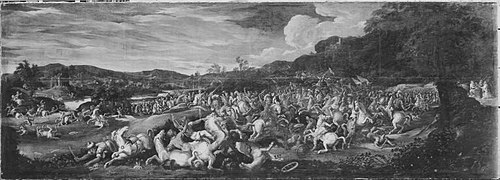Sieg der Isrealiten am Berg Horeb (zugeschrieben), 1556, Hans Bocksberger le Jeune