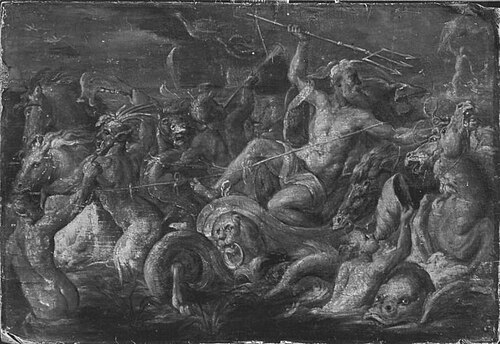 Neptun mit Tritonen (zugeschrieben), 1556, Hans Bocksberger le Jeune