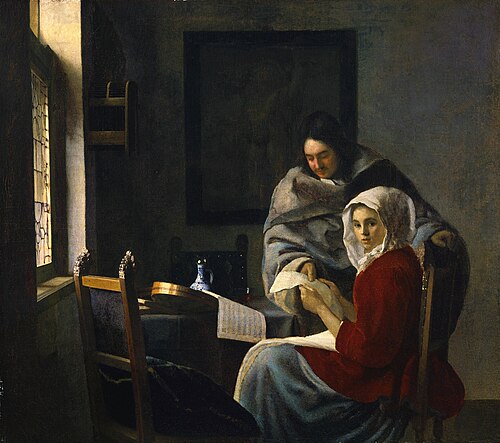 La Leçon de musique interrompue, 1660, Johannes Vermeer