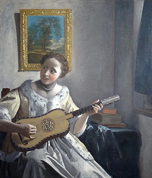 A Lady Playing the Guitar, 1670, Johannes Vermeer