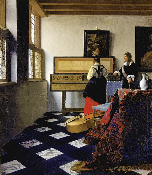 La Leçon de musique, 1662, Johannes Vermeer