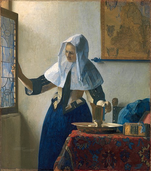 Jeune Femme à l'aiguière, 1660, Johannes Vermeer