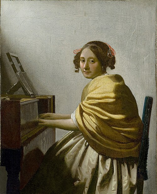 Dame assise au virginal, 1670, Johannes Vermeer