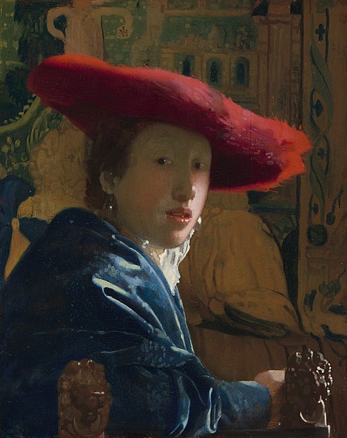 La Fille au chapeau rouge, 1669, Johannes Vermeer