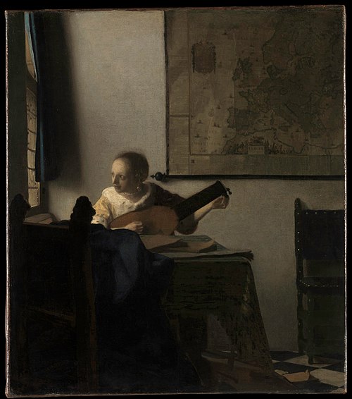 La Femme au luth, 1662, Johannes Vermeer