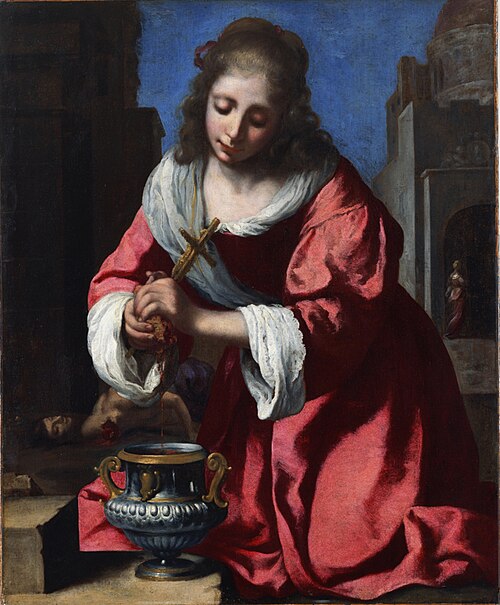 Sainte Praxède, 1655, Johannes Vermeer