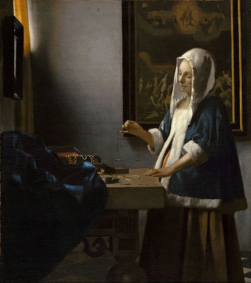 La Femme à la balance, 1665, Johannes Vermeer