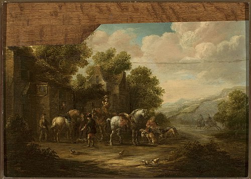 Landscape with horsemen, 1688, Eise Aetes Ruytenbach