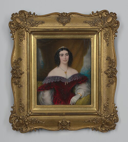 Portret van Jacoba Louise barones van Heeckeren, 1837, Jean Chrétien Valois