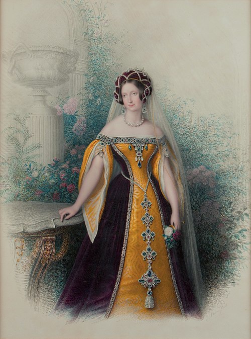 Anna Paulowna in ball dress, 1845, Jean Chrétien Valois
