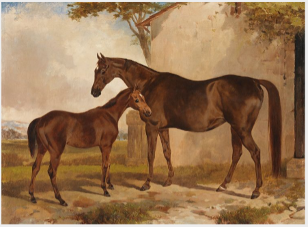 A Mare and Foal, 1871, William Osborne