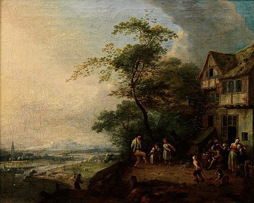 Scene before an inn, , Gillis de Winter