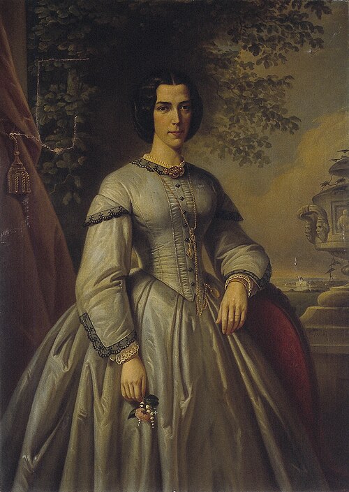 Portret van een vrouw, 1861, Franciscus Bernardus Waanders