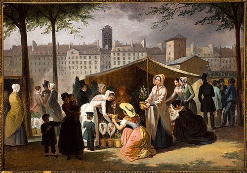 Le Marché aux fleurs (P1218), 1839, Jean-François Demay