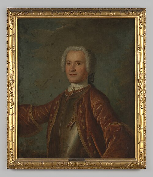 Portret "Franz Wilhelm, vorst van Hohenzollern-Sigmaringen, graaf v.d. Bergh (1704-1737)" op doek do, 1736, Johann Anton Ritzart