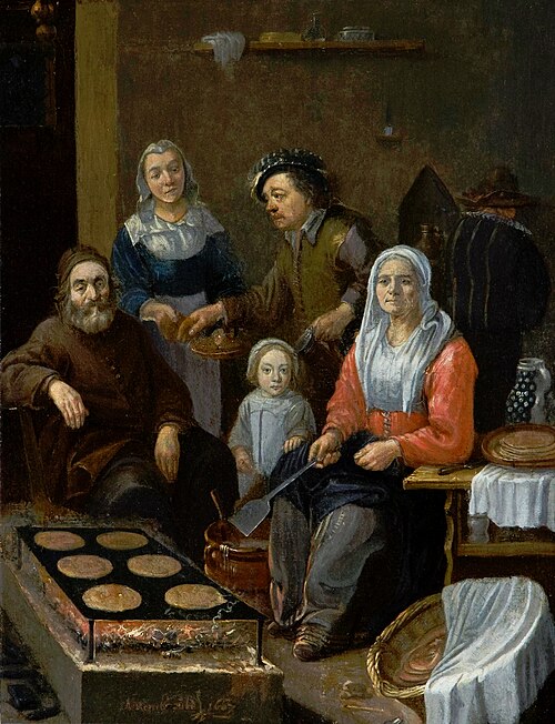 Pancake night, 1667, Adriaen Rombouts