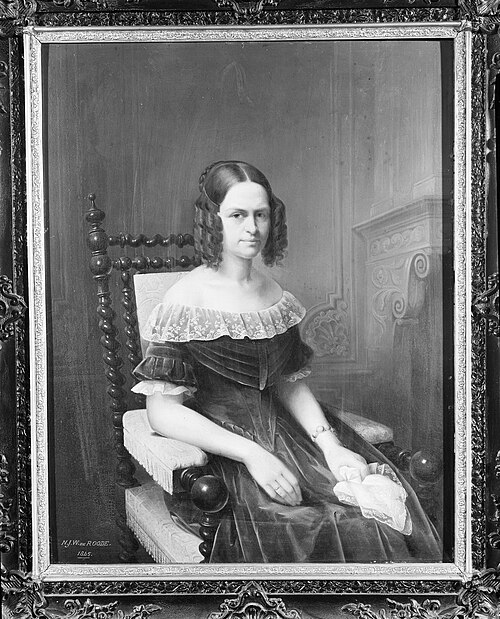 Portrait of Jacoba van Neukirchen genaamd Nyvenheim (1803-1874), 1845, Nicolaas Johannes Wilhelmus de Roode