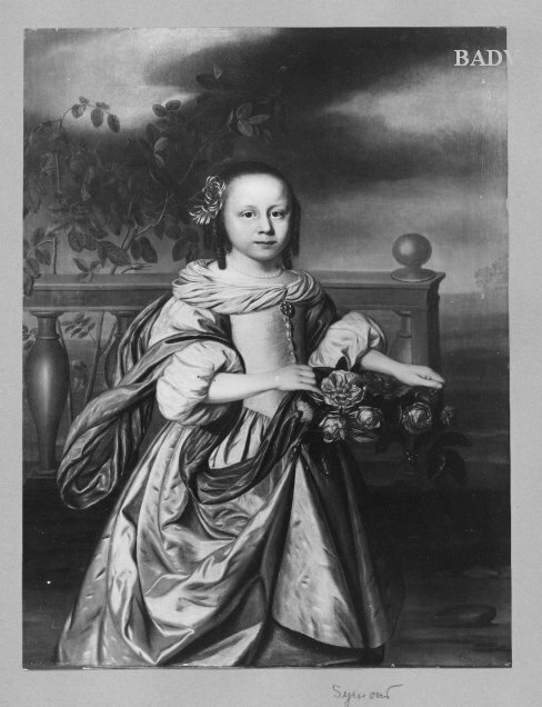 Girl with flower - basket, 1664, David Sijmons