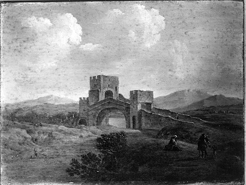 Der Ponte Salario über den Aniene bei Rom, 1654, Barend le Petit