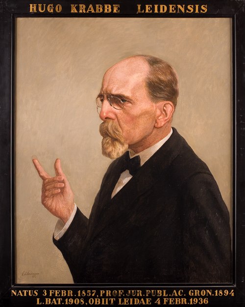 Portret van Hugo Krabbe, hoogleraar Rechtsgeleerdheid te Leiden, 1937, Carl Albert Feldmann