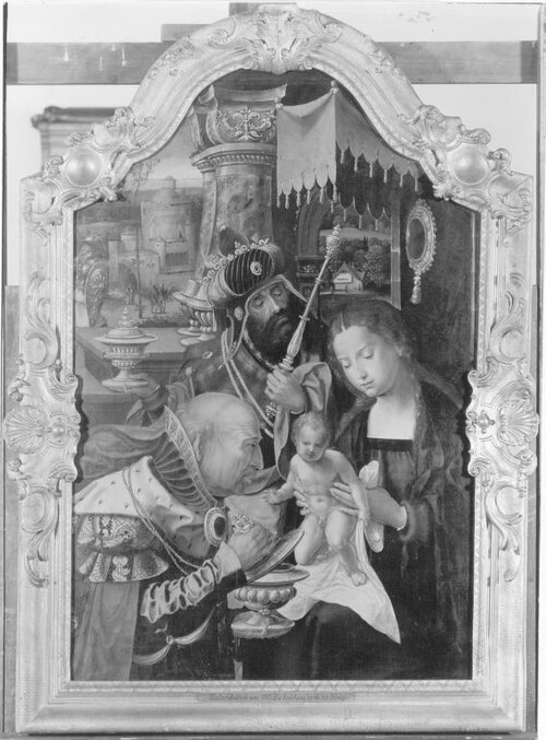 Adoration of the magi (centre), 1525, Meester van de Utrechtse Aanbidding