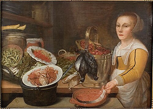 Kitchen piece, 1645, Cornelis Eversdijck