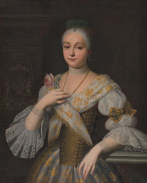 Portrét Anny Zmeškalovej-Meerwaldtovej, 1744, Ephraim Hochhauser