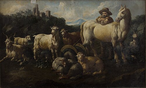 Shepherd with Animals, 1727, Jakob Roos