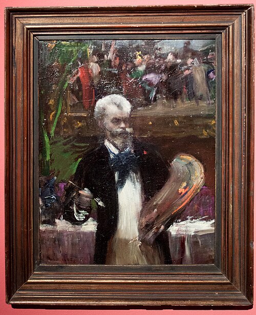 Munkácsy_in_his_Parisian_studi, 1892, Artúr Lajos Halmi
