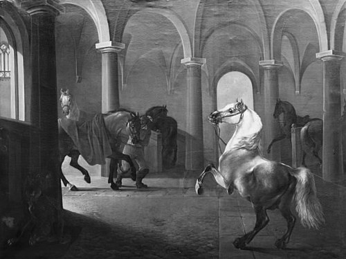 En hestestald, 1809, Christian David Gebauer