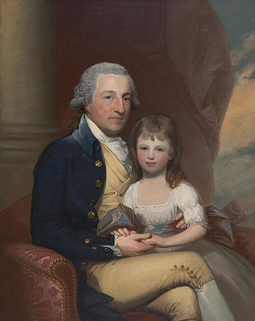 Robert Hare, Sr., and His Daughter Martha, , Gilbert Stuart