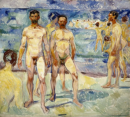 Hommes se baignant, 1900, Edvard Munch