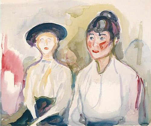 Sisters (Frøydis and Oline Mjølstad), 1910, Edvard Munch