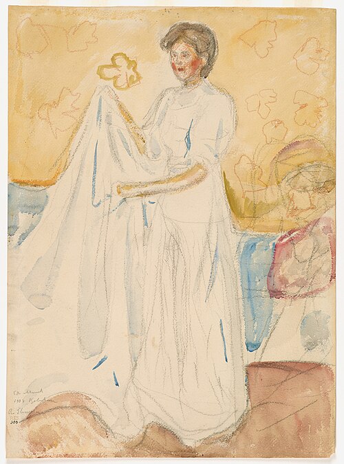 Nurse with Sheet, 1908, Edvard Munch