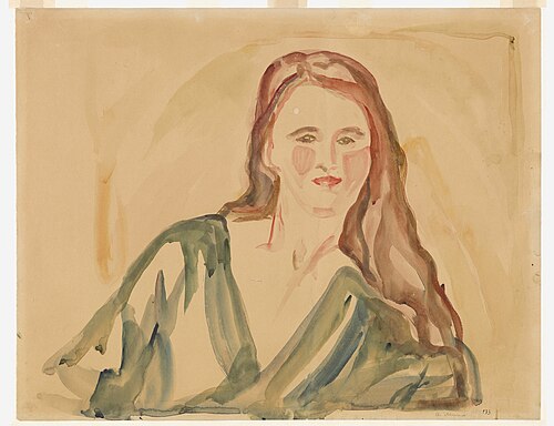 Female Portrait, , Edvard Munch
