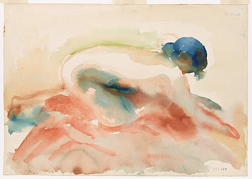 Kneeling Female Nude, 1921, Edvard Munch