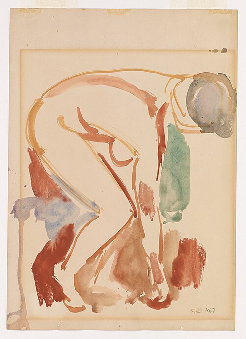 Bent Over Female Nude, , Edvard Munch