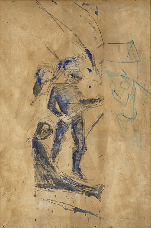 Workers in Snow: Fragment, 1930, Edvard Munch