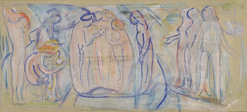 Naked Figures, 1920, Edvard Munch