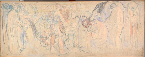 Naked Men in Landscape, 1900, Edvard Munch