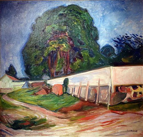 Arbre et mur de jardin à Åsgårdstrand, 1902, Edvard Munch